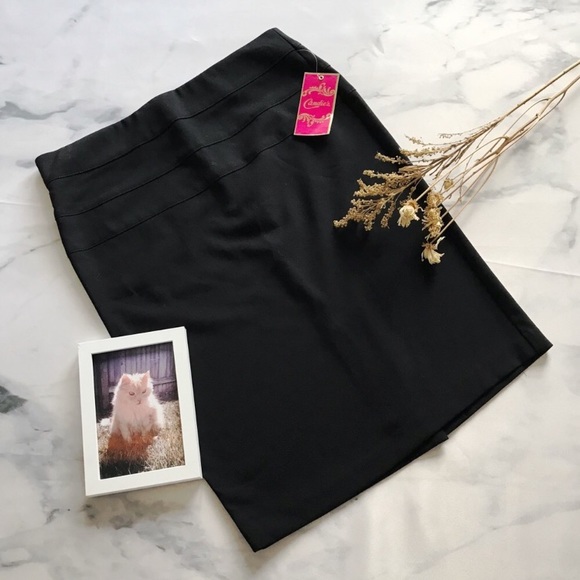 Candie’s City Fit Pencil Midi Suit Skirt Black 5 - Picture 6 of 7